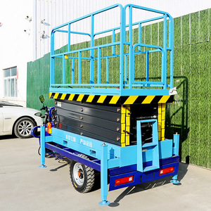P-093 Motorcycle <strong>Scissor</strong> <strong>Lift</strong> <strong>Electric</strong> Tricycle Lifting Platform <strong>Small</strong> Elevator Hydraulic Mobile 4.4m Height 100kg Capacity - Product Image 3