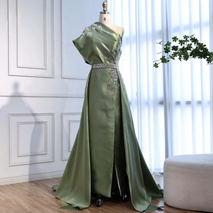 Order Online Olive Green Evening Dresses Crystal Embellished Elegance |  Alibaba.com