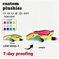 Peluches personnalisées en forme de crocodile arc-en-ciel, jouets en peluche doux, poupées en peluche, oreillers personnalisés en forme de crocodile, directement de l'usine