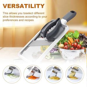 Affettatrice Manuale MHK29 con Lama Regolabile in Acciaio Inox, Impugnatura Comoda e Funzioni di Sicurezza per Affettare Rapidamente <span class=keywords><strong>Verdure</strong></span> - Product Image 4