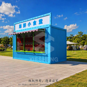Contenedor de Envío Plegable de Bajo Costo, Tienda Prefabricada, Quiosco Móvil de Café, Oficina en Contenedor Prefabricado de 20 pies <span class=keywords><strong>y</strong></span> Bar Minorista - Product Image 2