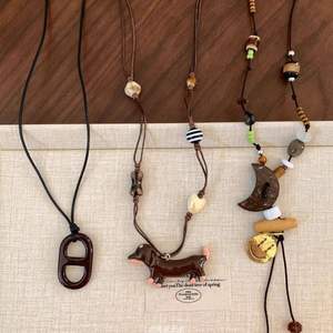 Retro lindo dibujos animados salchicha Dachshund perro colgante collar para mujer - Product Image 3