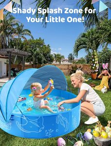<span class=keywords><strong>Piscine</strong></span> pliable portable pour enfants avec auvent pare-soleil pour jardin et plage - Product Image 1