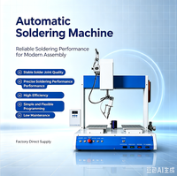 Machine à souder automatique de haute précision à faible coût, robot de soudage de câbles PCB à double plateforme avec axe rotatif pour l'assemblage de moteurs