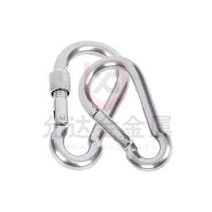 Mousqueton de sécurité pour l'alpinisme Yunda Kim, plaqué zinc, utilisation en extérieur, taille universelle - Product Image 1