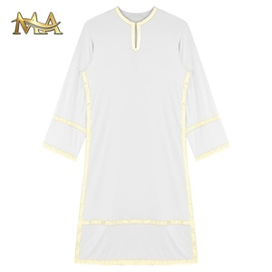 Robes de chœur bon marché de haute qualité à vendre robes de baptême pour adultes robes de baptême blanches robes de chasuble pour chœurs uniformes du clergé - Product Image 5