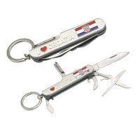 Nouveau Couteau de Poche Multifonctionnel 11-en-1 en Forme d'Aratinga du Costa Rica, Souvenir de Voyage Tendance, Plaqué Argent, Vente en Gros Personnalisée