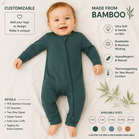 Combinaison bébé en bambou et élasthanne unisexe, garçon et fille, couleur unie, respirante, douce, vêtements pour bébé, fabricant