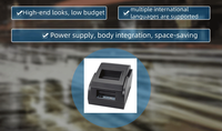 Printer Thermal Resi Berkualitas Tinggi 80mm untuk Restoran dan Dapur, Mendukung Laci Kas, Printer Mini Laris