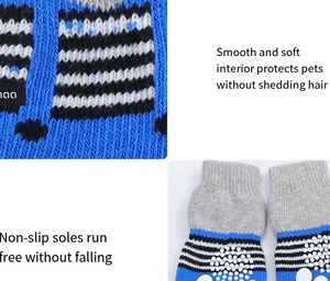 Vendita calda all'ingrosso scarpe di <span class=keywords><strong>gatto</strong></span> carino e calzini con Logo personalizzato moda antiscivolo morbido per cani natale calzini per animali domestici - Product Image 5