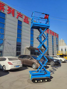 Precio de fábrica 6m 8m 10m 500kg Capacidad Elevador de tijera con orugas móvil Pequeña plataforma de trabajo aéreo autopropulsada - Product Image 5