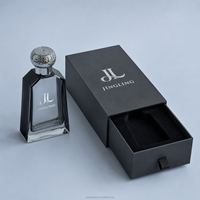 Vente en gros d'usine, flacon de parfum en verre de luxe de 100 ml, prêt à être expédié, flacon pulvérisateur vide avec boîte d'emballage