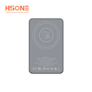 HSONE F15 MY25L Batterie externe ultra-fine en alliage d'aluminium avec charge magnétique 15W, affichage TFT, double capacité, cobalt pur - Product Image 2