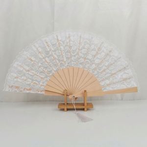 Abanicos Plegables de Madera de 23 cm al por Mayor, Recuerdo, Regalo, Invitación de Boda, Abanicos de Encaje para Baile, Fiesta y Eventos - Product Image 2