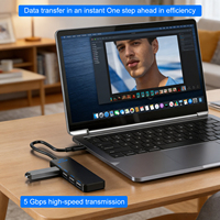 Hub USB 3.0 multiport 4 ports OEM d'usine, station d'accueil haute vitesse, extension pour Type C pour ordinateur portable