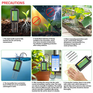 Capteur de sol NPK USB intelligent 8 en 1 |   Analyseur en temps réel de l'EC, du <span class=keywords><strong>pH</strong></span>, de l'humidité, de la température et de la salinité pour l'agriculture de précision - Product Image 4
