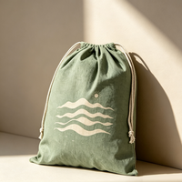 Pochette à cordon en toile écologique personnalisée avec motif de dessin animé, sac d'emballage lavable pour cadeaux promotionnels et événements