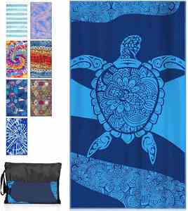 Serviette de plage en microfibre écologique sans sable, recyclée, à logo personnalisé, double face, séchage rapide - Product Image 2