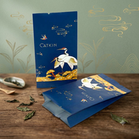 ZHONGBAO – Sachet à soufflet latéral en aluminium mat imprimé sur mesure pour thé en vrac et thé en feuilles – Vente en gros