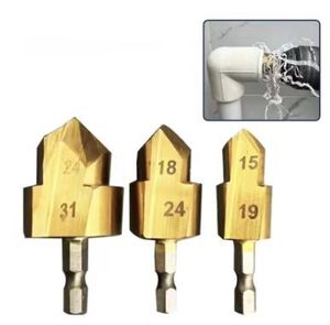 TOOLJOY Professional PPR <strong>Reamer</strong> Drill Bit Set 15-31mm Hex Shank Plastic Pipe Chamfering <strong>Tool</strong> for Plumbers - Product Image 5
