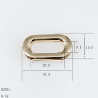 Accessoire de sac : Boucles ovales métalliques de 25 mm, anneaux à vis pour sangle de sac, crochets, anneaux décoratifs à trou rond pour sac à main, accessoire de couture