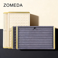 Présentoir rectangulaire en métal Zhongmeida pour bijoux, pierres précieuses, perles et bracelets – Organisateur à niveaux pour une présentation optimale