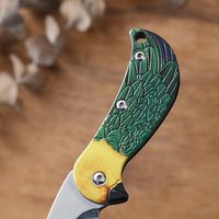 Nieuwe aanwinst: mini groene fruitmesjes van roestvrij staal, huishoudelijk, creatief, opvouwbaar.