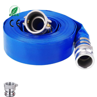 Kit de tuyau de transfert d'eau en PVC (inclut un tuyau d'aspiration, un tuyau plat, des raccords à embout rentrant et une vanne à pied avec filtre)