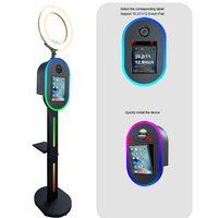 Nouvel Arrivage : Kit Complet de Photobooth Portable pour iPad avec Support Appareil Photo Reflex Numérique et Cadre Lumineux LED RGB pour Location Commerciale