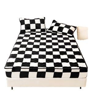 Couvre-lit en molleton de corail d'hiver matelassé épais couvre-matelas en velours chaud pour la maison couvre-lit chaud - Product Image 1