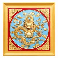Plaque de plafond en aluminium imprimée par transfert thermique personnalisée, décoration murale et de plafond sacrée pour sanctuaires bouddhistes