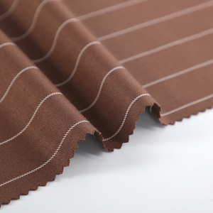 Bán Buôn Sọc Tr Spandex Suiting Vải 64% Polyester 34% Rayon 2% Spandex Pha Trộn Twill Sọc Vải Cho Người Đàn Ông Của Phù Hợp Với Quần - Product Image 5