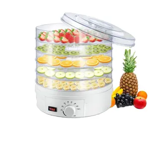 Gran oferta, 5 bandejas mecánicas, secador de frutas para el hogar de 8 capas, temperatura ajustable, deshidratador de alimentos para frutas y verduras