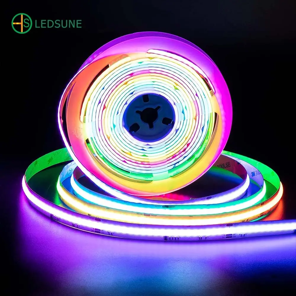 Musik Synchronisierung Lauf 720 LED RGBIC COB LED Band 12v 24v APP-Steuerung intelligentes RGB COB LED Streifenlicht für Heim Raum Dekoration