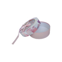 Boîte cadeau élégante en papier couché, personnalisée, de haute qualité, ronde, avec motif de rose, pour la Saint-Valentin