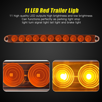 Feux de freinage, de stop, de clignotant et de position latérale à LED 12V 24V pour voiture, camion et remorque, barre lumineuse d'avertissement LED, lampe de stop pour camion