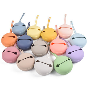Custom Logo Food Grade Silicone Baby Soothing Pacifier Holder Dummy Nipple Pacifier Storage Box