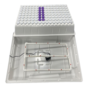 Serres agricoles Systèmes de culture aquaponique 128 trous <span class=keywords><strong>Plateau</strong></span> à clones 80 trous Boîte à cloner avec couvercle Collier Pompe à eau - Product Image 3