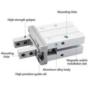 นิ้วจับหุ่นยนต์ Air Claw MHZ2-6D รุ่น 10D-40D อะไหล่กระบอกลมนิวแมติก รุ่น 16D-32D แบบขนาน รุ่น 20D-25D กระบอกลมนิวแมติก - Product Image 2