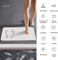 Tapis de bain absorbant personnalisé CF en caoutchouc naturel à séchage rapide, antidérapant, doux, en diatomite, tapis antidérapant en diatomite