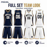 Conjunto de Uniforme de Baloncesto Personalizado para el Hogar y Fuera de Casa, Diseño de Dos Equipos, Camiseta y Pantalones Cortos Sublimados para Clubes del Reino Unido, Ligas Escolares y Torneos
