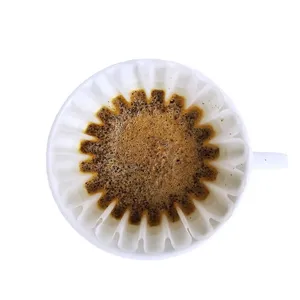 Mand Koude Brouwsel Koffie Filterpapier Draagbare Natuurlijke En Witte Druppelen Kom Vorm Filters Papers
