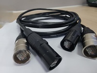 Câble Ethercon blindé CAT6 en cuivre nu 1,8 m pour audio professionnel, éclairage, studio, scène, concerts, noir