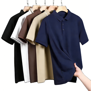 Camiseta de <span class=keywords><strong>Manga</strong></span> <span class=keywords><strong>Corta</strong></span> para <span class=keywords><strong>Hombre</strong></span>, Verano, con Logotipo Personalizado OEM, Camiseta de Media <span class=keywords><strong>Manga</strong></span>, Estilo Casual de Negocios para Papá, Polo - Product Image 1