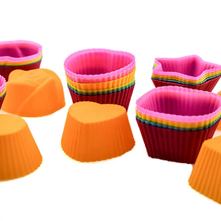 Reposteria reusable silikon muffin tassen antihaft kuchen backen tassen/cupcake liner