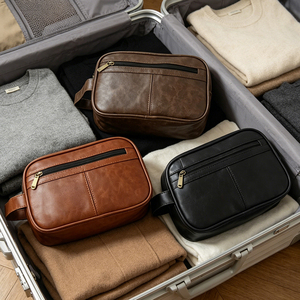 Grande capacità Oxford uomo alla moda per la borsa trucco da toilette borsa cosmetica Pu borse cosmetiche all'ingrosso - Product Image 3