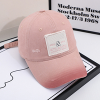 Casquette de baseball vintage délavée et vieillie avec patch en tissu personnalisé, 6 panneaux, ajustable, en coton, style Dad Hat, logo brodé, pour femmes et hommes
