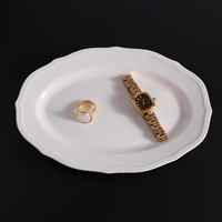 Bague ovale en acier inoxydable Gaovo avec pierre blanche pour femme, étanche, hypoallergénique, accessoire de mode, collection cadeau