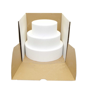 Boîte de livraison de gâteau ondulé pliable blanche avec fenêtre recyclable 6-14 pouces dossiers d'emballage de gâteau mariage accepter - Product Image 4
