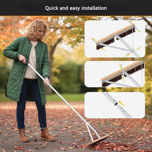 Huamaoji Nouveaux outils de jardinage les plus vendus : Ramasseur de feuilles en acier inoxydable, Râteau à feuilles, Collecteur de feuilles - Product Image 5